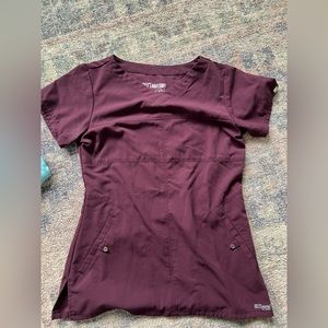 Grey’s Anatomy Plum Signature Scrub Top SMALL